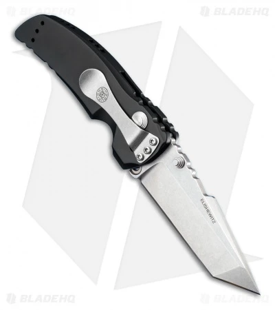 Hogue Knives EX01 Knife Black Aluminum Tanto Blade (4" Tumble Plain) 4 Hogue Knives EX01 Knife Black Aluminum Tanto Blade (4" Tumble Plain) - Image 2