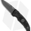 Hogue Knives A01 Microswitch Auto Knife Sig Medallion Drop Point (2.6" Black) -Sharp Blade Depot Hogue A01 Microswitch Wharncliffe Black Sig Medallion Black 16112 BHQ 100451 jr