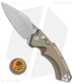 Hogue Knives EX-A05 Spear Point Automatic Knife FDE (3.5" Stonewash) 34534 9 Hogue Knives EX-A05 Spear Point Automatic Knife FDE (3.5" Stonewash) 34534 -Sharp Blade Depot Hogue Auto FDE spear point tumble BHQ 80671 er bottlecap