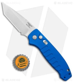 Hogue Ballista Tanto Automatic Knife Matte Blue (3.5" Tumbled) 64123 -Sharp Blade Depot Hogue Ballista Auto Matte Blue Tanto Tumbled BHQ 140238 jr bottlecap