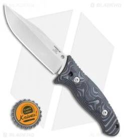 Hogue EX-F02 Clip Point Fixed Blade Black/Gray G10 (4.5" Stonewash) 35279 -Sharp Blade Depot Hogue Ex F02 4.5 Fixed Clip Point BHQ 82346 LS Bottlecap