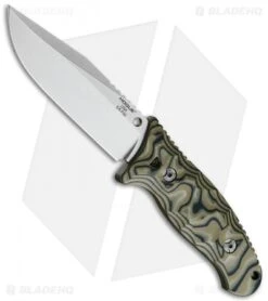 Hogue EX-F02 Clip Point Fixed Blade Black/Green G-10 (4.5" Stonewash)