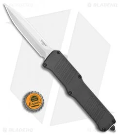 Hogue Incursion OTF Automatic Knife Black Aluminum (3.875" Tumbled) 54060 -Sharp Blade Depot Hogue Incursion DE OTF Auto Black Alum Tumble 54060 EXLKRL BHQ 108436 jr bottlecap