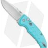 Hogue Knives A01 Microswitch Automatic Knife Aqua Blue (2.6" Stonewash) 24113