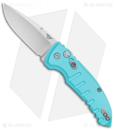 Hogue Knives A01 Microswitch Automatic Knife Aqua Blue (2.6" Stonewash) 24113 3 Hogue Knives A01 Microswitch Automatic Knife Aqua Blue (2.6" Stonewash) 24113
