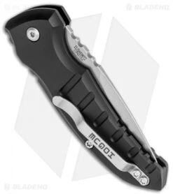 Hogue Knives A01 Microswitch Automatic Knife Black (2.6" Stonewash) 24110 -Sharp Blade Depot Hogue Knives A01 Microswitch Auto Black SW 24110 BHQ 78158 jr side