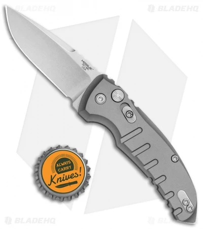 Hogue Knives A01 Microswitch Automatic Knife Gray (2.6" Stonewash) 24112 6 Hogue Knives A01 Microswitch Automatic Knife Gray (2.6" Stonewash) 24112 - Image 4