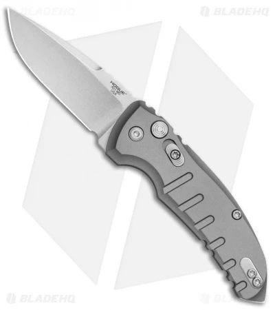 Hogue Knives A01 Microswitch Automatic Knife Gray (2.6" Stonewash) 24112 3 Hogue Knives A01 Microswitch Automatic Knife Gray (2.6" Stonewash) 24112