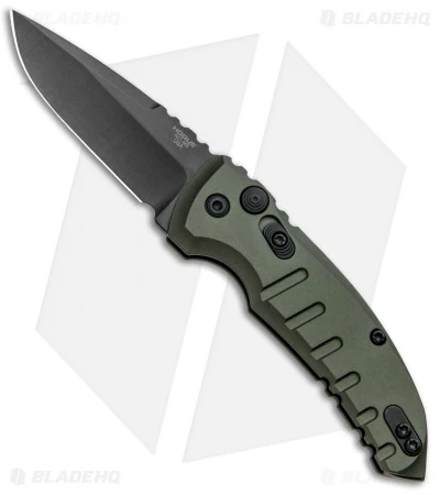 Hogue Knives A01 Microswitch Automatic Knife OD Green (2.6" Black) 24111 3 Hogue Knives A01 Microswitch Automatic Knife OD Green (2.6" Black) 24111