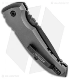 Hogue Knives A01 Microswitch Automatic Knife Gray (2.6" Black) 24114 -Sharp Blade Depot Hogue Knives A01 Microswitch Gray Black 24114 BHQ 94203 jr side