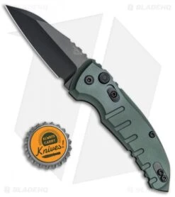 Hogue Knives A01 Microswitch Wharncliffe Automatic Knife OD Green (2.6" Black) -Sharp Blade Depot Hogue Knives A01 Microswitch Wharncliffe Auto OD Green Black 24101 EXLKRL BHQ 79351 jr bottlecap