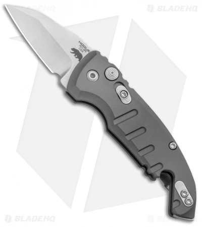 Hogue Knives CA Legal A01 Microswitch Wharncliffe Automatic Knife Gray (1.8" SW) 3 Hogue Knives CA Legal A01 Microswitch Wharncliffe Automatic Knife Gray (1.8" SW)