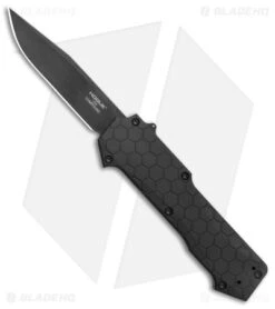 Hogue Knives Compound OTF Auto Knife Clip Point Black W/ Tritium (3.5" Black)