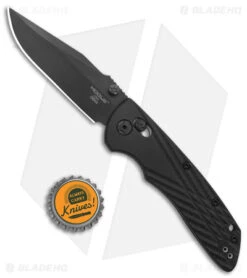 Hogue Knives Deka Clip Point Pocket Knife Black G-10 (3.25" Black 20CV) -Sharp Blade Depot Hogue Knives Deka Folding DP Black G 10 Black 24276 BHQ 102925 jr bottlecap