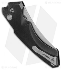 Hogue Knives EX-A05 Wharncliffe Automatic Knife Black (4" Stonewash) 34500 -Sharp Blade Depot Hogue Knives EX A05 Wharncliffe 4in Auto Black SW 34500 BHQ 100444 jr side