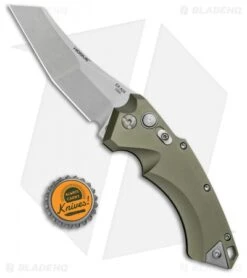 Hogue Knives EX-A05 Wharncliffe Automatic Knife OD Green (3.5" Stonewash) 34521 -Sharp Blade Depot Hogue Knives EX A05 Wharncliffe Auto OD Green SW 34521 BHQ 100448 jr bottlecap