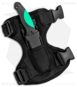 Hogue Knives EX-F02 Tanto Dive Knife Black/Green (4.5" Stonewash) 35265 -Sharp Blade Depot Hogue Knives EX F02 Tanto Black Green SW 35265 BHQ 81363 jr sheath