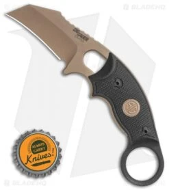 Hogue Knives EX-F03 Hawkbill Karambit Knife Tactical Black (2.25" FDE) 37320 -Sharp Blade Depot Hogue Knives EX F03 Hawkbill Karambit Knife Emperor Scorpion 2.25 FDE 37320 BHQ 118613 LS Bottlecap