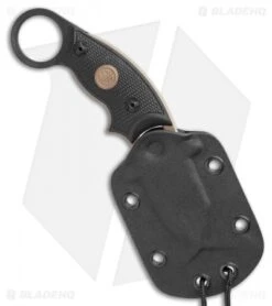 Hogue Knives EX-F03 Hawkbill Karambit Knife Tactical Black (2.25" FDE) 37320 -Sharp Blade Depot Hogue Knives EX F03 Hawkbill Karambit Knife Emperor Scorpion 2.25 FDE 37320 BHQ 118613 LS Sheath2