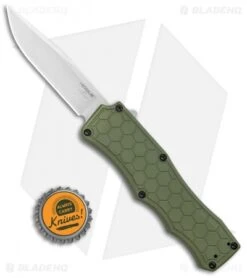 Hogue Knives Clip Point OTF Automatic Knife OD Green (3.5" Stonewash) -Sharp Blade Depot Hogue Knives Exploit CP OTF Auto Olive Drab Green SW 34051 EXLMGE BHQ 105347 jr bottlecap