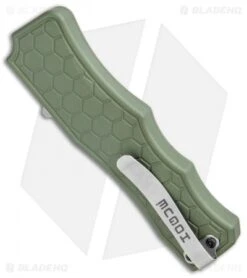 Hogue Knives Clip Point OTF Automatic Knife OD Green (3.5" Stonewash) -Sharp Blade Depot Hogue Knives Exploit CP OTF Auto Olive Drab Green SW 34051 EXLMGE BHQ 105347 jr side