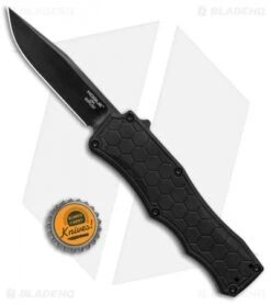 Hogue Knives Exploit OTF Automatic Knife Clip Point Black (3.5" Black) 34056 -Sharp Blade Depot Hogue Knives Exploit OTF Auto CP Black Black 34056 BHQ 93908 jr bottlecap 4