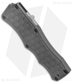 Hogue Knives Exploit OTF Automatic Knife Tanto Gray (3.5" Stonewash) 34042 -Sharp Blade Depot Hogue Knives Exploit OTF Auto Tanto Gray SW BHQ 93906 jr spine