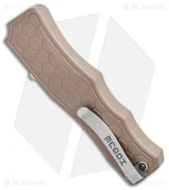 Hogue Knives Exploit OTF Automatic Knife Clip Point FDE (3.5" Tumbled) 34053 -Sharp Blade Depot Hogue Knives Exploit OTF Automatic Knife Clip Point FDE Tumbled 34053 BHQ 109450 kp side jr
