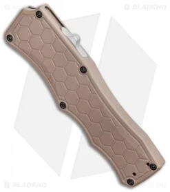 Hogue Knives Exploit OTF Automatic Knife Clip Point FDE (3.5" Tumbled) 34053 -Sharp Blade Depot Hogue Knives Exploit OTF Automatic Knife Clip Point FDE Tumbled 34053 BHQ 109450 kp spine jr