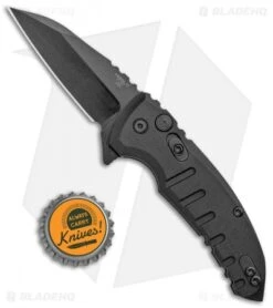 Hogue X1 Microflip Wharncliffe Flipper Knife Matte Black (2.6" Black) 24166 -Sharp Blade Depot Hogue Knives Microflip Wharncliffe Matte Black Black 24166 BHQ 93898 jr bottlecap