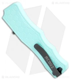 Hogue Knives Exploit OTF Automatic Knife Aquamarine (3.4" Black) -Sharp Blade Depot Hogue Knives OTF Auto Aquamarine Black BHQ 108959 jr side