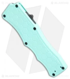 Hogue Knives Exploit OTF Automatic Knife Aquamarine (3.4" Black) -Sharp Blade Depot Hogue Knives OTF Auto Aquamarine Black BHQ 108959 jr spine