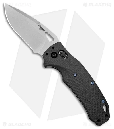 Hogue SIG K320 AXG Drop Point Manual Folding Knife Carbon Fiber (3.5" Stonewash) 3 Hogue SIG K320 AXG Drop Point Manual Folding Knife Carbon Fiber (3.5" Stonewash)