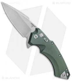 Hogue Knives X5 Spear Point Flipper Knife Green (3.5" Stonewash) 34571