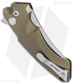 Hogue Knives X5 Wharncliffe Flipper Knife FDE (3.5" Stonewash) 34564 -Sharp Blade Depot Hogue Knives X 5 Wharncliffe Flipper FDE SW 3.5in 34564 BHQ 81369 jr side