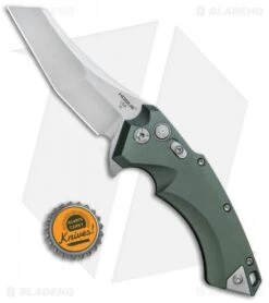 Hogue Knives X5 Wharncliffe Flipper Knife OD Green (3.5" Stonewash) 34561 -Sharp Blade Depot Hogue Knives X 5 Wharncliffe Flipper OD Green SW 3.5in 34561 BHQ 81368 jr bottlecap