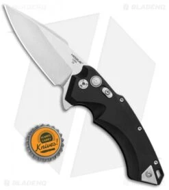 Hogue Knives X5 Flipper Knife Black Aluminum (3.5" Stonewash) 34570 -Sharp Blade Depot Hogue Knives X5 SP Flipper Black Alum SW 34570 EXLRSR BHQ 95608 jr bottlecap