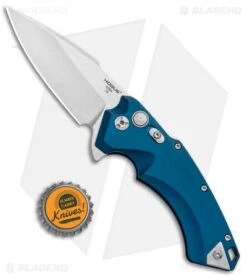 Hogue Knives X5 Flipper Knife Blue Aluminum (3.5" Stonewash) 34573 9 Hogue Knives X5 Flipper Knife Blue Aluminum (3.5" Stonewash) 34573 -Sharp Blade Depot Hogue Knives X5 SP Flipper Blue Aluminum SW 34573 EXLRSR BHQ 95533 jr bottlecap