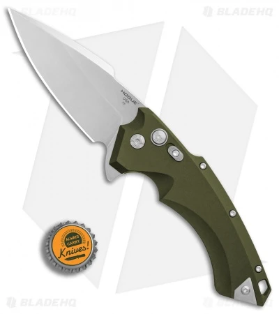 Hogue Knives X5 Spear Point Flipper Knife OD Green (4" Stonewash) 34551 6 Hogue Knives X5 Spear Point Flipper Knife OD Green (4" Stonewash) 34551 - Image 4