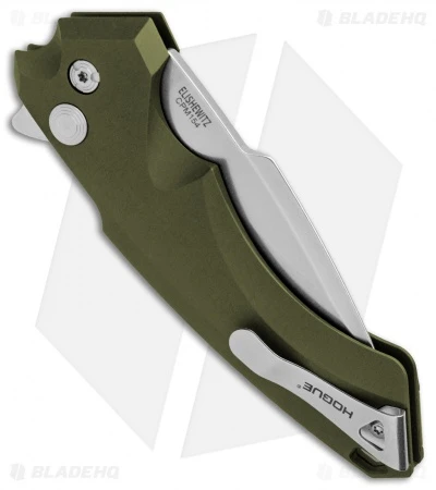 Hogue Knives X5 Spear Point Flipper Knife OD Green (4" Stonewash) 34551 4 Hogue Knives X5 Spear Point Flipper Knife OD Green (4" Stonewash) 34551 - Image 2