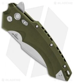 Hogue Knives X5 Spear Point Flipper Knife OD Green (4" Stonewash) 34551 8 Hogue Knives X5 Spear Point Flipper Knife OD Green (4" Stonewash) 34551 -Sharp Blade Depot Hogue Knives X5 Spear Point Flipper OD Green SW BHQ 81366 er spine