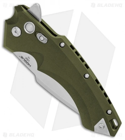 Hogue Knives X5 Spear Point Flipper Knife OD Green (4" Stonewash) 34551 5 Hogue Knives X5 Spear Point Flipper Knife OD Green (4" Stonewash) 34551 - Image 3