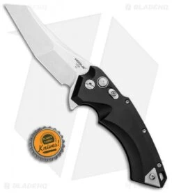 Hogue Knives X5 Wharncliffe Flipper Knife Black Aluminum (3.5" Stonewash) 34560 -Sharp Blade Depot Hogue Knives X5 Wharncliffe Flipper Black Alum SW 34560 EXLRSR BHQ 95611 jr bottlecap