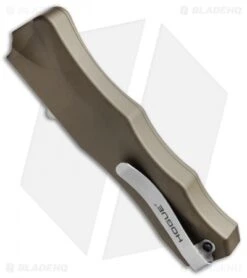 Hogue Knives OTF Automatic Knife Flat Dark Earth (3.375" Stonewash) 34013 -Sharp Blade Depot Hogue OTF Dark Earth SW 34013 EXLMGE BHQ 51246 jr side 3