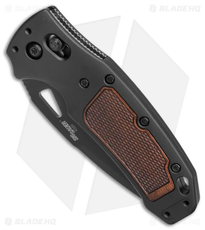 Hogue Sig K320 Classic AXG Drop Point Knife Black Aluminum + Walnut (3.5" Black) 4 Hogue Sig K320 Classic AXG Drop Point Knife Black Aluminum + Walnut (3.5" Black) - Image 2