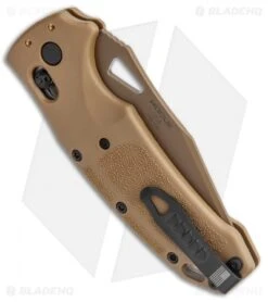 Hogue Sig K320 ABLE Lock Folding Knife Coyote Nylon Poly Tanto Serr (3.5" PVD) 8 Hogue Sig K320 ABLE Lock Folding Knife Coyote Nylon Poly Tanto Serr (3.5" PVD) -Sharp Blade Depot Hogue Sig K320 Nitron ABLE Coyote Poly DP Tan Serr 36373 BHQ 117080 jr side