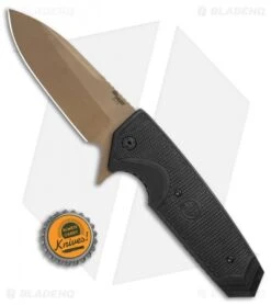 Hogue Sig Sauer EX-02 Spear Point Flipper Knife Black G-10 (3.75" FDE) -Sharp Blade Depot Hogue Sig Sauer EX 02 SP Flipper Black G 10 FDE BHQ 82359 jr bottlecap
