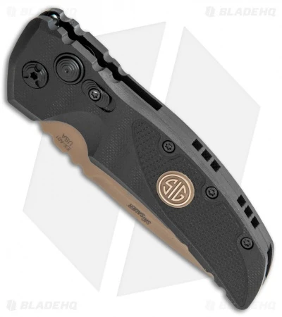Hogue Sig Sauer EX-A01 Automatic Knife Black G-10 (3.5" FDE) 36130 4 Hogue Sig Sauer EX-A01 Automatic Knife Black G-10 (3.5" FDE) 36130 - Image 2