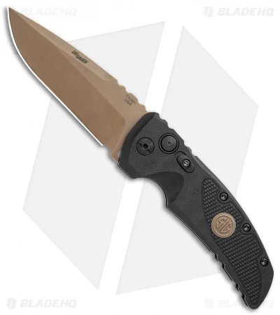 Hogue Sig Sauer EX-A01 Automatic Knife Black G-10 (3.5" FDE) 36130 3 Hogue Sig Sauer EX-A01 Automatic Knife Black G-10 (3.5" FDE) 36130