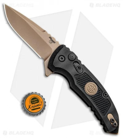Hogue Sig Sauer X1 Microflip Drop Point Flipper Knife Black G10 (2.6" FDE) 6 Hogue Sig Sauer X1 Microflip Drop Point Flipper Knife Black G10 (2.6" FDE) - Image 4